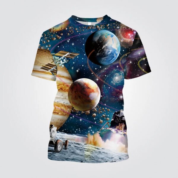 Summer Planet Space 3D Print T-Shirts