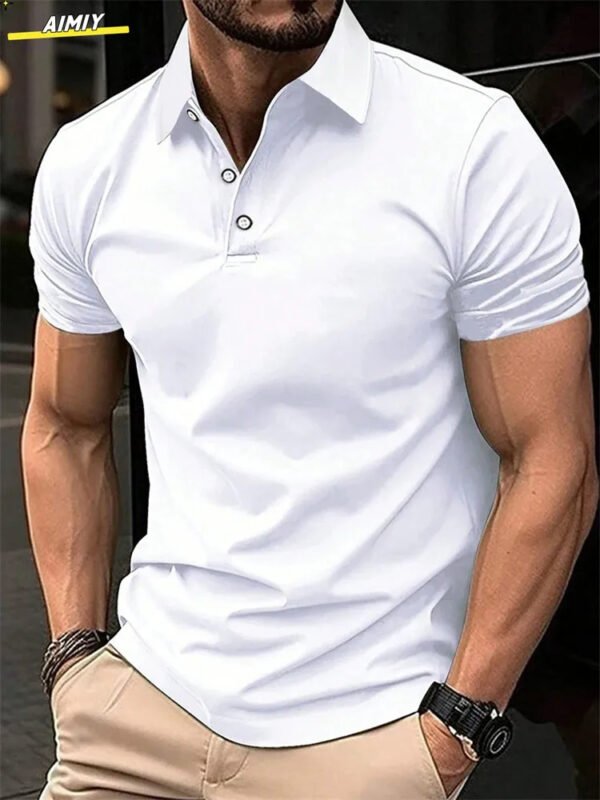 Letter Print Polo T-Shirts - Image 2