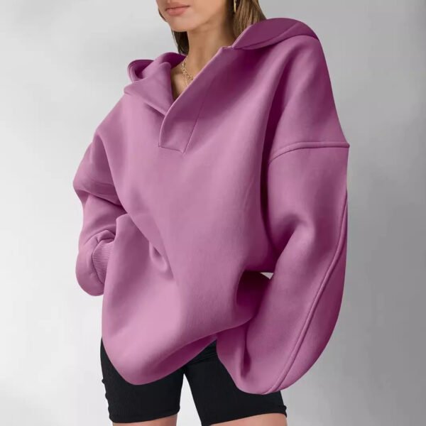 Autumn Winter Women's Hooded Loose Sweatshirt - Image 2
