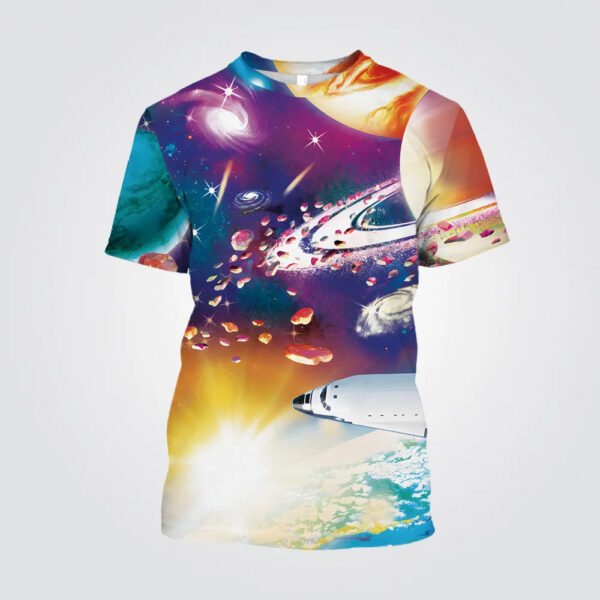 Summer Planet Space 3D Print T-Shirts - Image 2