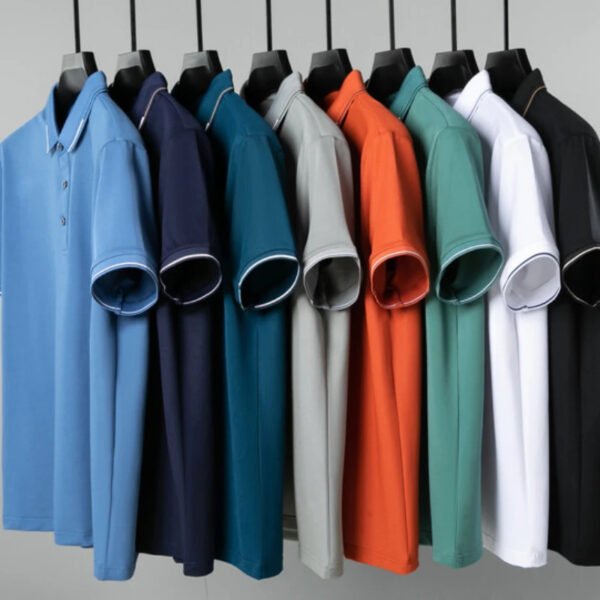Silk + Cotton Men's Polo Shirts - Image 3