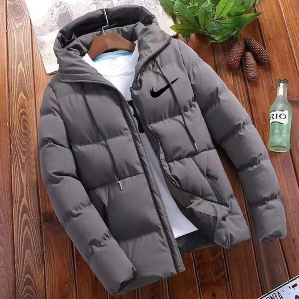 Men's Zipper Printed Hooded Jacket - Image 3