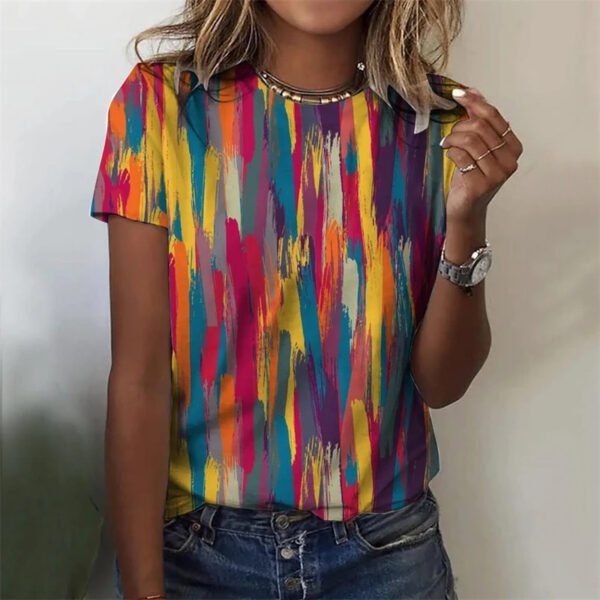 Colorful Scales 3D Print T Shirts - Image 3