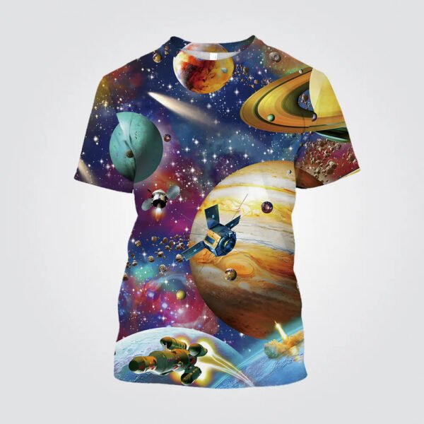 Summer Planet Space 3D Print T-Shirts - Image 5